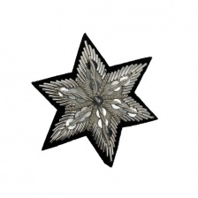 Silver Sequin Star Pin by Sixton London